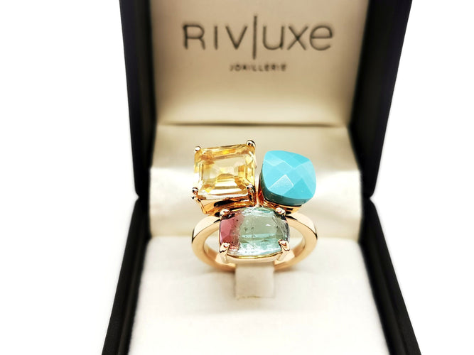 Bague 59 Bague Or rose Quartz Lemon 58 Facettes 1597496CD