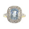 Bague 54 Bague de fiançailles Belle Epoque diamant et aigue-marine 58 Facettes 23139-0010