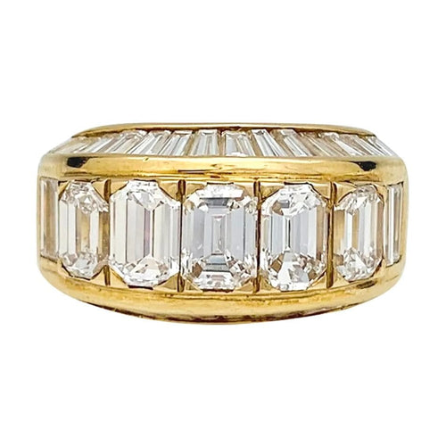 Bague 54 Bague pavage en or jaune et diamants. 58 Facettes 31848