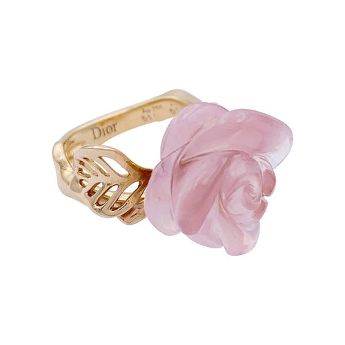 Bague 51 Bague Dior, "Pré Catelan", or rose, quartz rose, diamant. 58 Facettes 33132