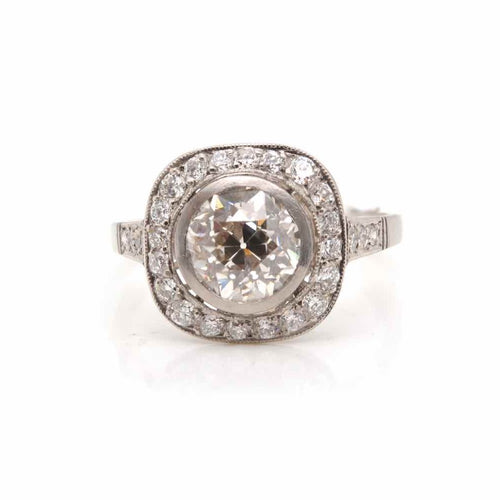 Bague 53 Bague de style Art Déco Platine Diamants 58 Facettes 23324 / 24784