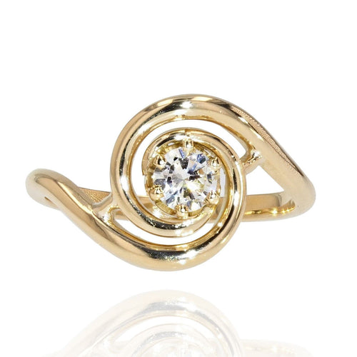 Bague 52 Bague tourbillon diamant or jaune 58 Facettes CV77