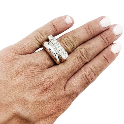 Bague 53 Bague Fred, "Success", en or blanc et diamants. 58 Facettes 31071