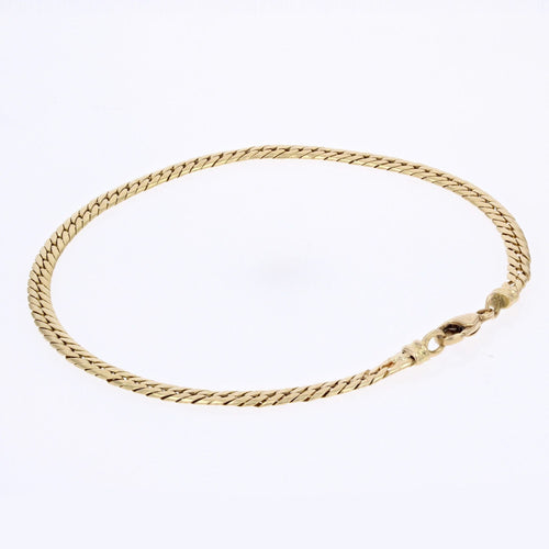 Bracelet Bracelet or jaune maille gourmette plate 58 Facettes CVBR34