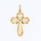 Pendentif Pendentif croix en or jaune et émeraude 58 Facettes 19-455C