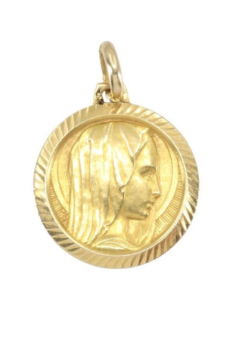 Pendentif MÉDAILLE VIERGE ANCIENNE 58 Facettes 045231