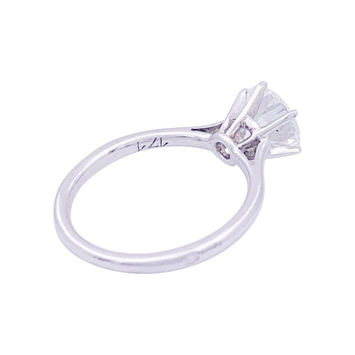 Bague 53 Solitaire platine, diamant 1,71 carat. 58 Facettes 33585