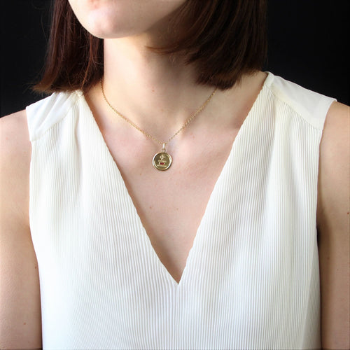 Pendentif Médaille d' Amour Augis + qu'hier - que demain 58 Facettes CVP62