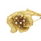 Broche Broche fleur or jaune et diamants. 58 Facettes 31887
