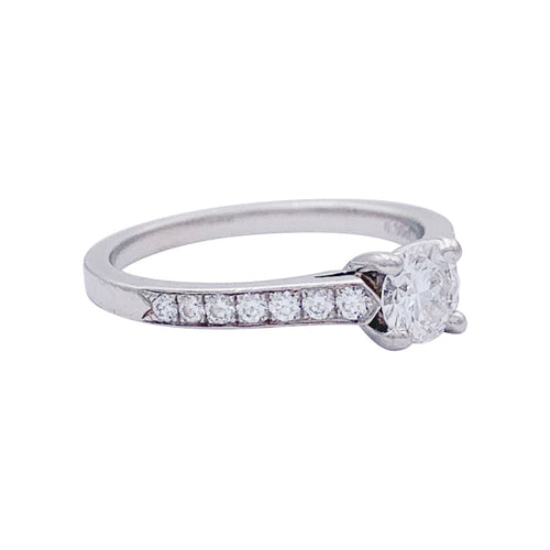Bague 47 Bague solitaire Piaget, "Limelight", platine, diamants. 58 Facettes 33116