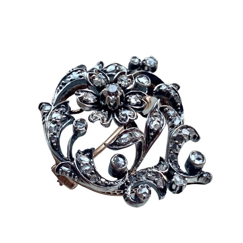 Broche Broche or argent diamants Napoléon III 58 Facettes J221187