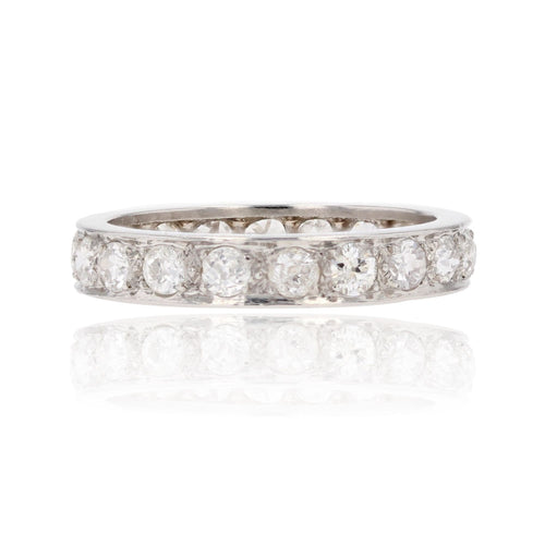 Bague 52 Alliance diamants en platine 58 Facettes 22-335