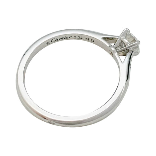 Bague 53 Solitaire Cartier, "1895", diamant 0,32 ct, platine. 58 Facettes 31089