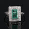 Bague 57 Bague ancienne art déco émeraude diamants 58 Facettes 22-260