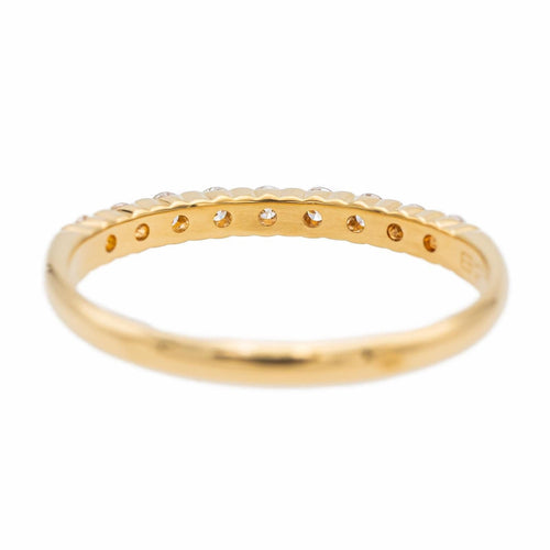 Bague 53 Bague Demi alliance Or jaune Diamant 58 Facettes 2742893CN