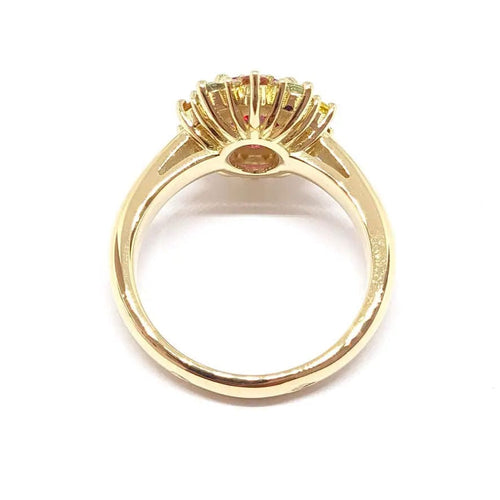 Bague Bague saphir rose, saphirs, diamants 58 Facettes