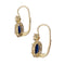 Boucles d'oreilles Dormeuses or jaune, saphirs et diamants. 58 Facettes 32707