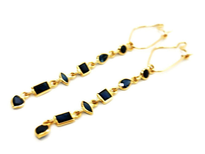 Boucles d'oreilles Boucles d'oreilles Or jaune Saphir 58 Facettes 1883905CN