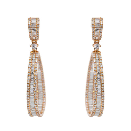 Boucles d'oreilles Boucles d'oreilles Pendantes Or rose Diamant 58 Facettes 2660051CN