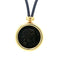 Pendentif Collier pendentif Bulgari Monete Constantinus Coin dentelle noire en or jaune 58 Facettes