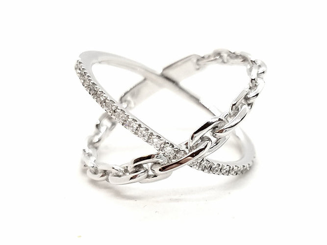 Bague 53 Bague Or blanc Diamant 58 Facettes 578806RV