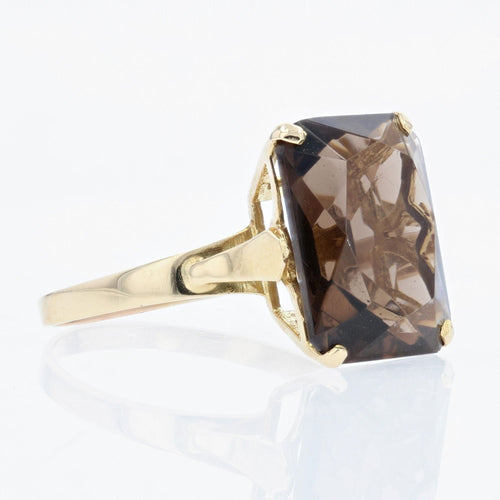 Bague 62 Bague cocktail quartz fumé 58 Facettes 21-596A