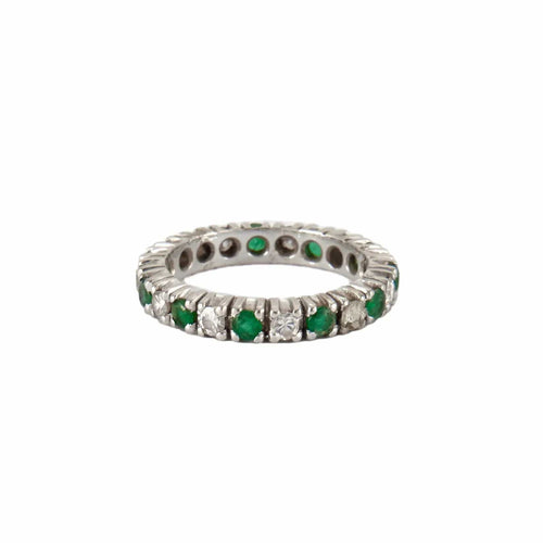 Bague ALLIANCE AMERICAINE, DIAMANTS & EMERAUDES 58 Facettes BO/230004 STA