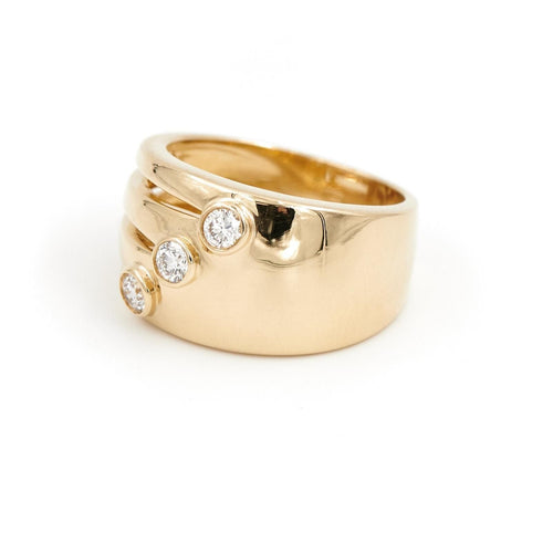 Bague 54 Bague Trilogie Or jaune Diamant 58 Facettes 1969272CN