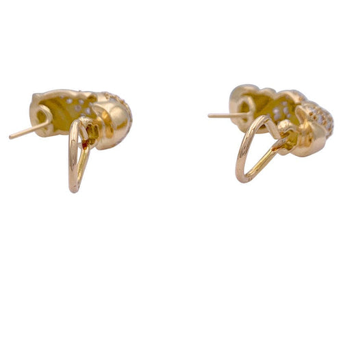 Boucles d'oreilles Boucles d'oreilles or jaune et diamants. 58 Facettes 32738