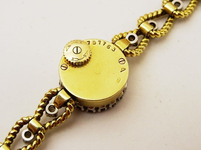 Montre Jaeger-LeCoultre - Montre diamants, bracelet or 58 Facettes