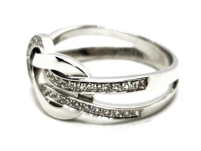 Bague 54 Fred Bague Chance infinie Or blanc Diamant 58 Facettes 1875650CN