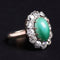 Bague Bague marguerite Turquoise Diamants Or jaune 58 Facettes 1556