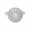 Bague 55 Bague boule en platine, or blanc et diamants. 58 Facettes 31667