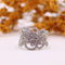 Bague 60 Bague or blanc arabesques diamants 58 Facettes