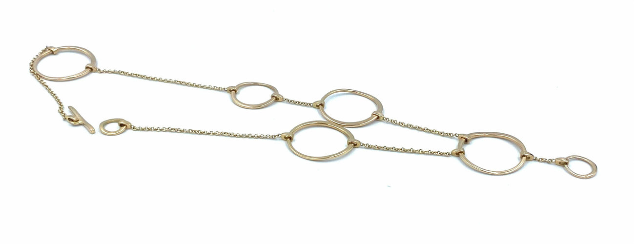 Collier Collier géométrique or rose 58 Facettes