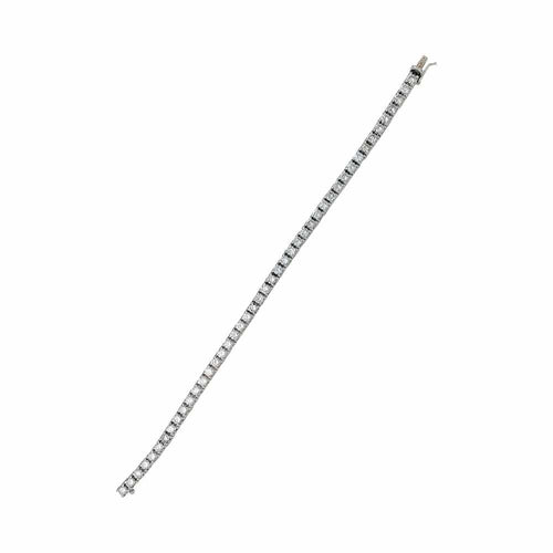 Bracelet Ligne tennis or blanc diamants. 58 Facettes 31289