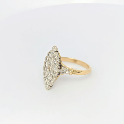 Bague Bague Marquise en Or jaune et Diamants 58 Facettes 25924