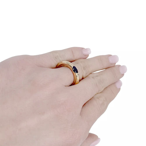 Bague 50 Bague Cartier, "Ellipse", or jaune, saphir. 58 Facettes 32225