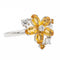 Bague 53 Bague fleur or blanc citrine 58 Facettes 2700726CD