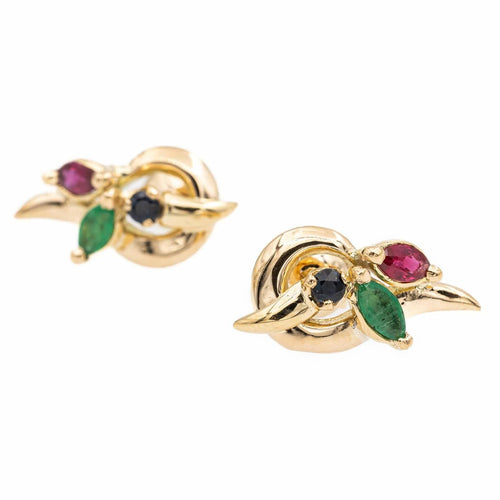 Boucles d'oreilles Boucles d'oreilles Or jaune Emeraude 58 Facettes 1719179CN