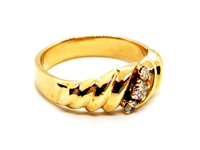 Bague 57 Bague Or jaune Diamant 58 Facettes 1167357CD