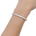 Bracelet Bracelet ligne diamants en or blanc. 58 Facettes 33128