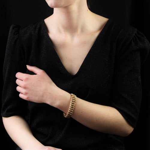 Bracelet Bracelet gourmette or jaune 58 Facettes 23-011