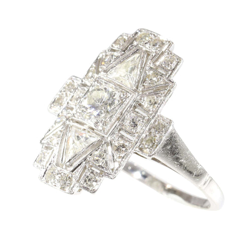 Bague 56 Bague diamant Art Déco des années 1950 58 Facettes 24002-0086