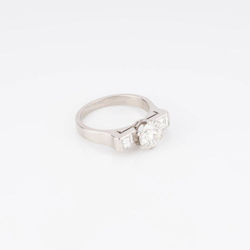 Bague Bague or gris, diamants 58 Facettes 1