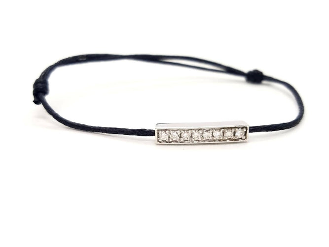 Bracelet Bracelet Cordon Or blanc Diamant 58 Facettes 578868RV