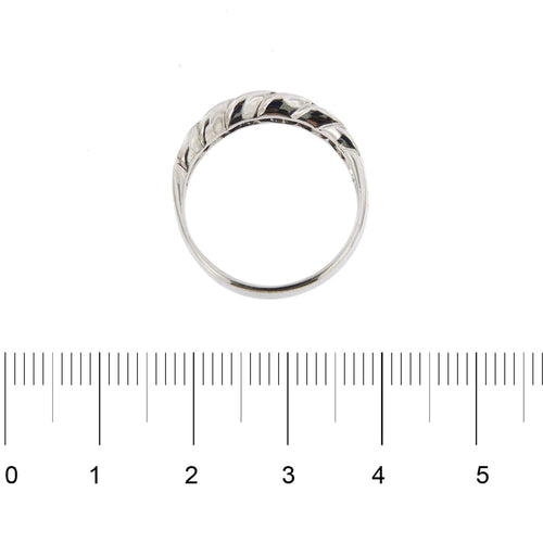 Bague 57 Demi alliance torsades diamants 58 Facettes 26266