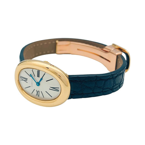 Montre Montre Cartier, "Baignoire" en or jaune, bracelet cuir. 58 Facettes 31362