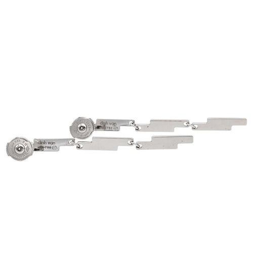 Boucles d'oreilles Dinh Van Boucles d'oreilles Seventies Or blanc Diamant 58 Facettes 577676GD