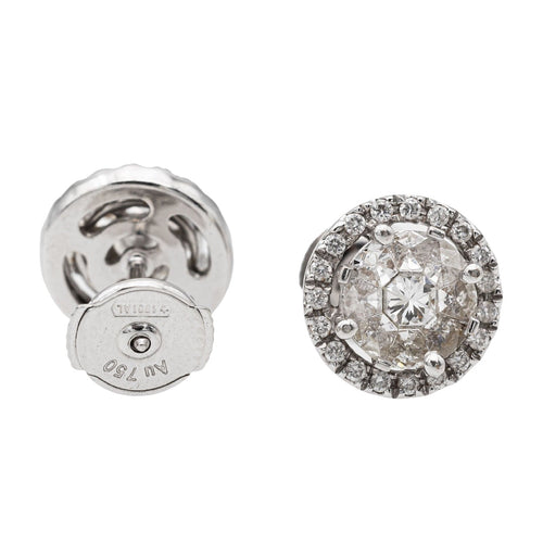 Boucles d'oreilles Boucles d'oreilles Puces Or blanc Diamant 58 Facettes 2708406CN